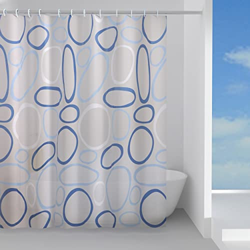 Gedy | Ciotoli Tenda Doccia in Peva, Finitura Azzurra, Dimensioni 200 x 120 x 0,1 cm e Peso 0,245 kg