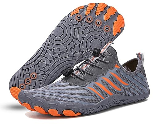 Orgonite Chaussures Pieds Nus Unisexes pour Homme et Femme - Séchage Rapide - Respirantes - Chaussures de Fitness Souples et légères - avec Semelle antidérapante et Large boîte à Orteils