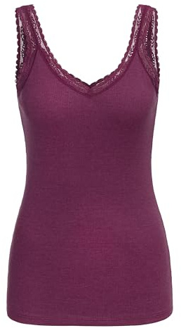 S.Oliver Damen Ld-1sp Trägershirt Cami Shirt, Dunkelrot, 36-38 EU