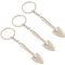 FSSTUD 3 Pcs Metal Shovel Keyrings Mini Pendant Spoon Alloy Decorative Keychains Spade Key Chain Keyfob Bag Charm Pendant