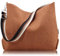 Prite Shopper Tasche Damen Groß Cord Tasche Tote Bag mit Verstellbarem Schultergurt für College Schule Arbeit Reisen Einkaufen（Braun）