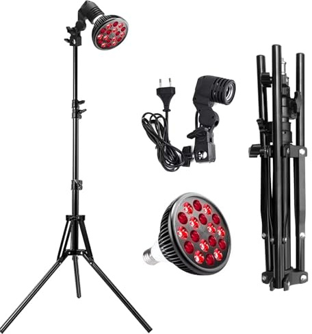wolezek Red Light Therapy Lamp, 660nm Red and 850nm Near Infrared LED