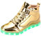PADGENE Sportschuhe mit blinkenden LEDs, für Damen und Herren, wiederaufladbar über USB, Fx Gold, 40 EU