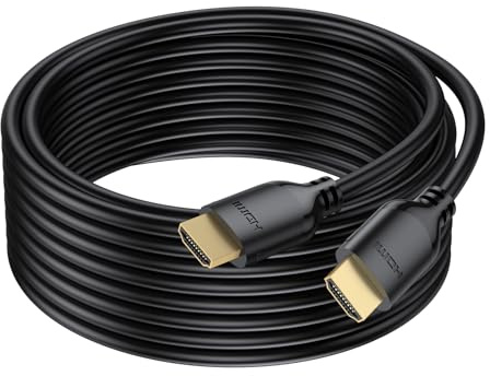 UVOOI Long HDMI Cable 50 FT, 4K HDMI to HDMI Cable 50 Foot in-Wall CL3 Rated High Speed HDMI 2.0 Cord(4K@60Hz, 2K 1440P, 3D, HDCP2.2, ARC, Ethernet) Compatible for Monitor, Projector, HDTV, Laptop, PC
