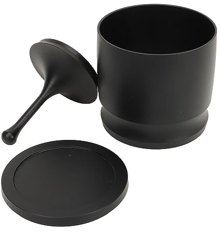 Coffee Powder Picker - Coffee Dosing Cup - Blind Shaker - Anti and Rust Prevention - Stable Powder Collection - Aluminum Alloy Black - for Shaker Icing Sugar Powder (Black 58mm)