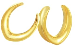 Stfery Tunnel Plug Ohr 30mm, 2 Pcs Flesh Tunnel Titan Gold U Form Tunnel Ohrringe Herren