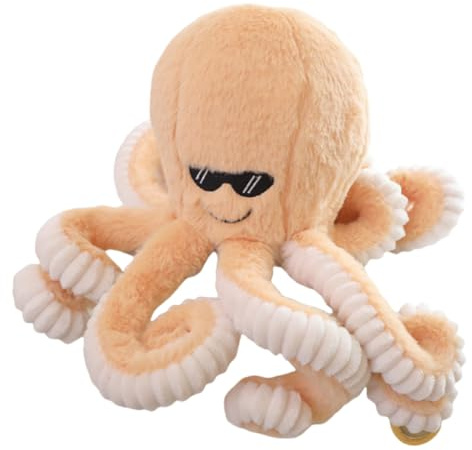 OUKEYI Niedliche Cartoon-Oktopus-Plüschtiere, Oktopus, Plüschpuppe, Spielzeug, Geschenk, Meer, Stofftiere für Kinder und Liebhaber,