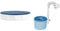 Intex 28031 Round Pool Cover - Poolabdeckplane - Ø 366 cm & Oberflächenskimmer - Deluxe Oberflächenskimmer zur Wandmontage - Hängeskimmer, 28000E, Grau, ‎20.96 x 24.13 x 33.02 cm