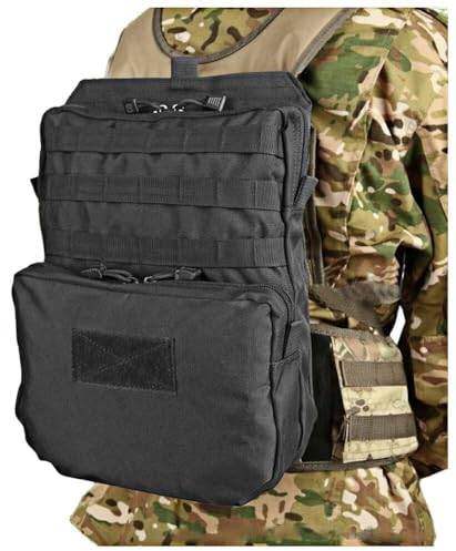 TS TAC-SKY MOLLE Tactical Vest Plate Carrier Attachment Bag Expansion Pack Hydration Backpack Mini Hydration Pack For Cycling, Hiking, Climbing(BKB)