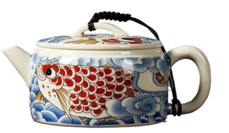 270 ml Keramik-Teekanne, Kung-Fu-Teekanne, antikes blaues und weißes Porzellan, Haushalts-High-End-Tee-Einzeltopf