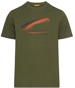 camel active Herren T-Shirt Baumwolle mit Print | Aus nachhaltigem Organic Cotton Waldgrün, Menswear-XL
