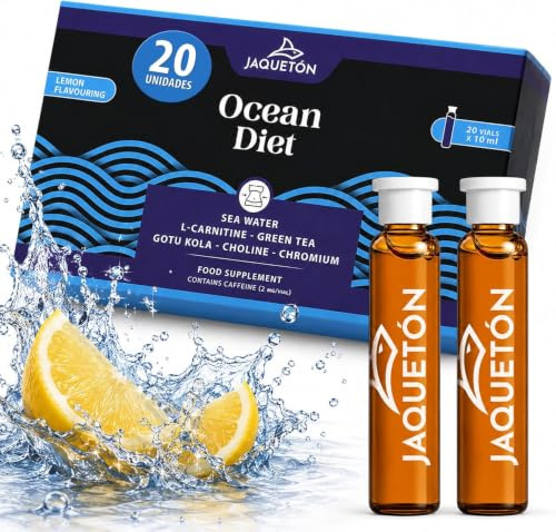 Agua de Mar 4 en 1 | QUEMAGRASAS NATURAL + 1000mg L-Carnitina + Té Detox, Cromo & Colina | Fórmula Avanzada Con Dosis Óptima | Control & Saciedad del Apetito | Pérdida de Peso y Retención de Líquidos