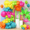 141 Stück Luftballon Girlande Regenbogen, Rosa Türkis Blau Hell Grün Gelb Orange Bunt Hawaii Ballon Girlande Set, Aloha Party Deko Ballons für Mädchen Tropische Sommer Geburtstag Party Dekoration