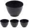 Connex Gipsbecher Ø 120 x 85 mm - schwarz - Konische Form - Robustes & flexibles Weich-PVC - Zum Anrühren von Gips, Spachtelmasse & Co. / Anrührbecher/Gipsschale / COX880150 (Packung mit 4)