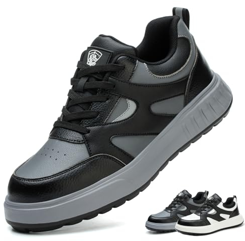 Zapatos de Seguridad Hombre Mujer Ligeros Zapatillas Trabajo | Calzado de Seguridad con Punteras de Acero Comodo Antideslizantes Transpirable Zapatos de Trabajo