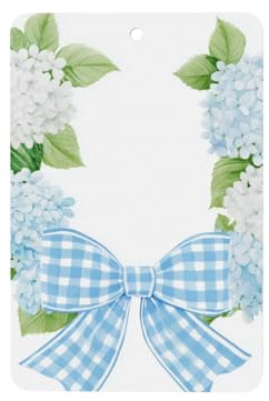Aquarell weiße Hortensien Blumen Kranz Auto Lufterfrischer 4 Stück hängende Duftkarten Duft Karten für Auto Aromatherapie Tabletten