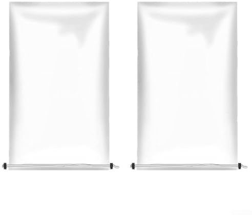 Pflanzenfolie Abdeckung 2er Set mit Kordelzug, PE-Beutel für Pflanzenschutz im Freien, bietet Frost- und Wetterbarriere, ermöglicht Sonnenlicht für Photosynthese (60 * 80cm)