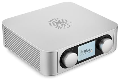 Block Elements 5.1 AV Receiver - 5.1 Surround Verstärker - 5x50W - WLAN 2.4/5GHz & Bluetooth - Spotify Connect/Internet-Radio - DAB+/FM - TV ARC optisch/koaxial USB LAN - kompakt (Diamantsilber)