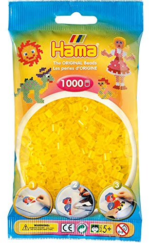 HAMA 207-14 - Perlen transparent gelb, 1000 Stück