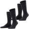 ESPRIT Herren Socken Basic Uni Multipack M So Baumwolle einfarbig 2 Paar, Schwarz Black 3000, 47-50