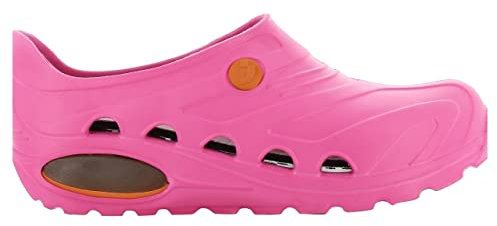Oxypas Safety Jogger Arbeitsschuhe Damen - Antistatische und rutschfeste Sicherheitsschuhe Herren, Leichter Clog für Medizin, Pflege und Gastro, Antibakteriell, Rosa, EU 41/42