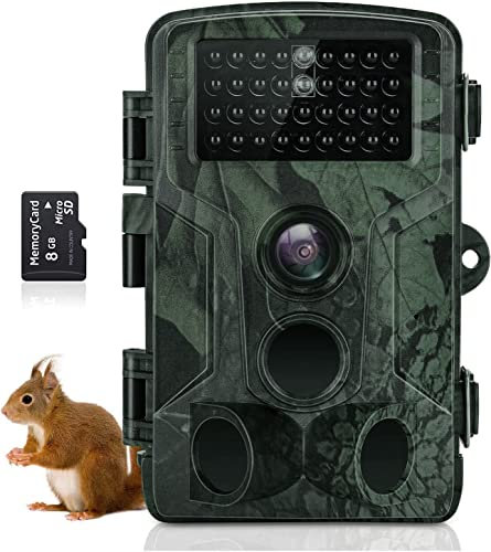 SUNTEKCAM Fototrappola Fotocamera Caccia 50MP 4K, Fototrappole IP66 Impermeabile, Grandangolare 120 ° Fototrappola Infrarossi Invisibili con SD da 32 GB