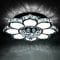 LED Deckenleuchte 3017-WJ-660 mm 132 W. Kristall 3x5 cm, Edelstahl, Acryl-Schirm mit Fernbedienung Lichtfarbe/Helligkeit steuerbar A+ LED Wohnzimmerleuchte Kronleuchte Pendelleuchte Deckenlampe