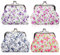 Oyachic 4 Pièces Floral Porte Monnaie Flower Coin Purse Portefeuille Pochette en Toile Clic-Clac Rétro Sac Rangement Femme Vintage Fermoir Bourse