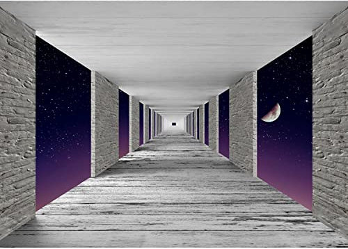 Runa Art Fototapeten 396 x 280 cm 3D Sternen Himmel - Vlies Wanddekoration Wohnzimmer Schlafzimmer - Deutsche Manufaktur - Violett Grau 9157012c