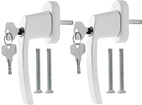 Panorama24 Fenstergriff abschließbar Fenstergriffe kindersicherung abschließbar im gekippten und geschlossenen Zustand 4 Stück Aluminium (Versch. Schlüssel)