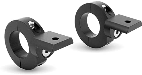 Alchemy Parts Paar Sehr Hochwertig Universal 28mm 1 1/8 Durchmesser Motorrad Schwarz CNC Maschinen Scheinwerfer/Nebelscheinwerfer Halterungen