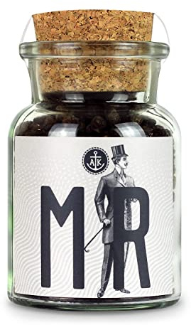 Ankerkraut Mister, grober schwarzer Pfeffer Gewürz für Salz-Mühle, perfekt zur Hochzeit für Bräutigam, Hochzeitsgeschenk, lecker kochen, 70 g im Korkenglas