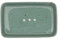 Tranquillo Porte-Savon carré Nicole en céramique avec des Trous pour l'évacuation de l'eau 14 x 9 cm, Vert