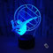 YTDZLTD Optische Täuschung 3D Volleyball Nacht Licht 16 Farben Andern Sich Fernbedienung USB-Strom Touch Schalter Dekor Lampe LED Lampe Tisch Kinder Brithday weihnachten Geschenk