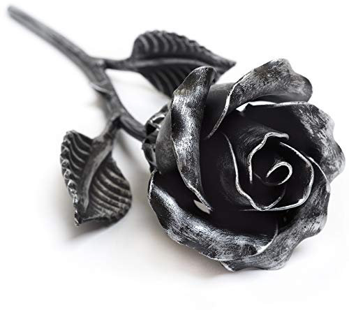 Rosa Eterna Ferro Battuto - Regalo Esclusivo per Lei per Anniversario di Matrimonio, San Valentino, Festa Della Mamma, Compleanno, Natale