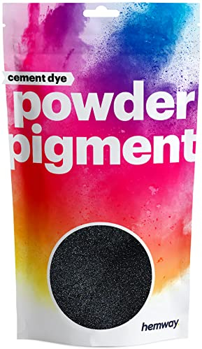 Hemway 50 g / 1.75 oz Metallic Charcoal Black Premium Grout Powder | Concrete Coloured Dye Pigment | Render Mortar Powdered Brick Toner | Suitable for Bathroom & Kitchen | High Colour Saturation