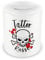 Samunshi® Sparschwein Tattoo Spardose Schwarz Weiß - Tattoo Kasse mit Totenkopf - als Gutschein Tattoo Geschenkideen Spardose Tattoo Money Witzig