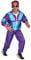 Foxxeo 80er Jahre Kostüm für Herren - türkis lila violett - Trainingsanzug Fasching Karneval Motto-Party, Größe:XXXXL