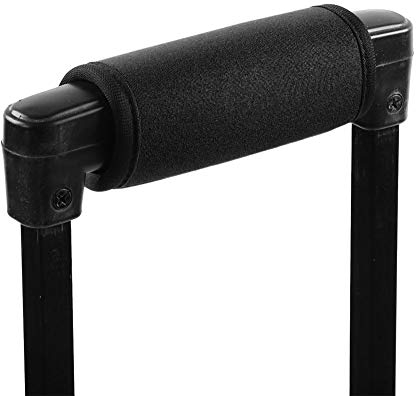 Alomejor Equipaje de Viaje Manija de Equipaje Envoltura de Equipaje en la Maleta Etiqueta de Nombre de Equipaje(Negro)