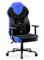 Diablo X-Gamer 2.0 Gaming Stuhl Bürostuhl Stoffbezug Ergonomisches Design Lendenwirbelkissen Softpadauflage (Schwarz-Blau)