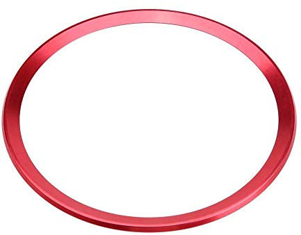 Auto Lenkrad Ring Aufkleber, Aluminium-Legierung Auto-Lenkrad-Ring-Abdeckungs-Ordnung for A-u-d-i A1 A3 A4 A5 A6 Q3 Q5 Red