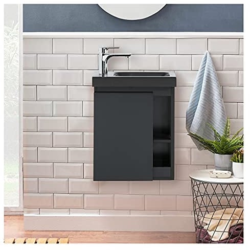 MOB-IN Meuble Lave-Mains Hampton Noir