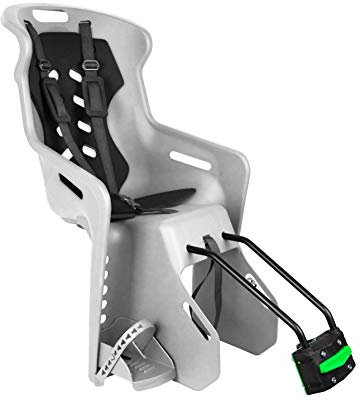 Nfun Unisex-Baby Lebhaft Rücksitz mit Rahmenbefestigung, Greige/Anthrazit, Nur