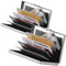 Xcase Kartenetui RFID-Schutz: 2er Pack Flaches RFID-Kartenetui aus Edelstahl für 6 Chipkarten (NFC-Schutz, EC, Visitenkartenetui)