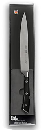 Food Appeal Dynamic Pro Tranchiermesser 20cm | für Geflügel, Braten und anderes gekochtes Fleisch | Edelstahl | schwarz | anti-Rost | glatter Schnitt