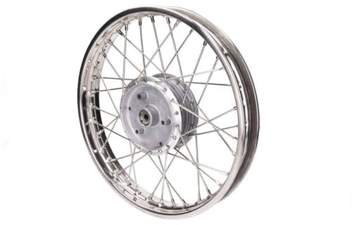 2EXTREME Speichenrad 1,60x16 Stahl verchromt kompatibel mit Simson S 50 N | Felge 1,60 x 16 Zoll, Vorder- und Hinterrad; kompatibel mit Simson S 53 CX 50, Schwalbe, KR51/1, KR51/2, S51, S70, S83, DUO