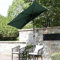 QQAA Jardin Demi Parasol Balcon Outdoor Parasol Parasol de Marché avec Inclinaison 6 Baleines en Acier Parasol Rectangulaire - 200x100cm - 4 Couleurs (Color : Green)
