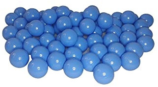 100 Bio Bällebad Bälle aus nachwachsenden Zuckerrohrrohstoffen (7cm Ø, Hellblau 44)