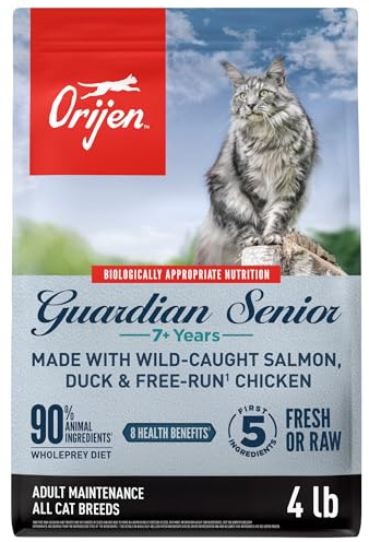 ORIJEN Guardian Senior Grain Free WHOLEPREY Dry Cat Food 4lb Bag