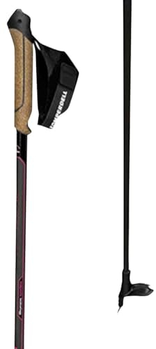 Komperdell Nordic Cx-100 Cork Pink-Schwarz - Leichter steifer Carbon Langlaufstock, Größe 140 cm - Farbe Black - Pink